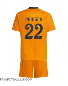 Real Madrid Antonio Rudiger #22 Echipament de Fotbal Replică 2024-25 Copii Deplasare (+ Șorturi)